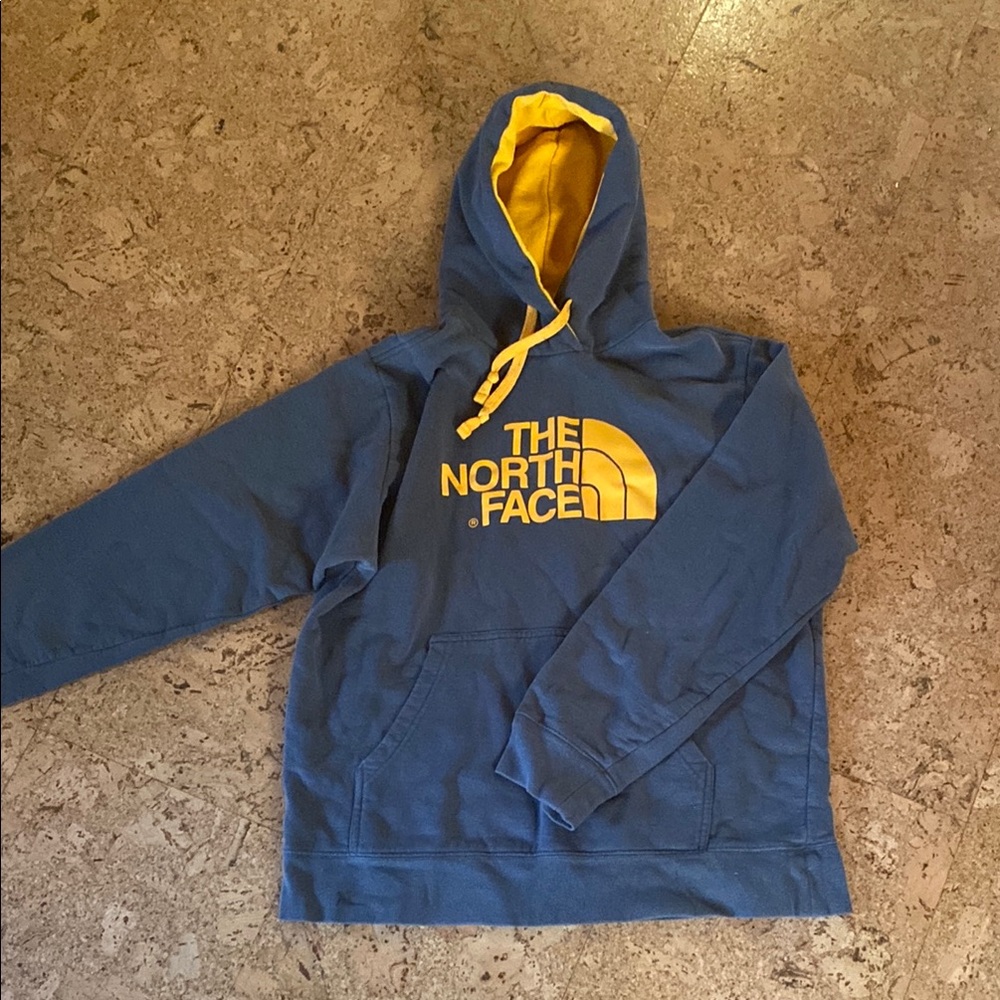 The North Face Grey and Yellow Hoodie